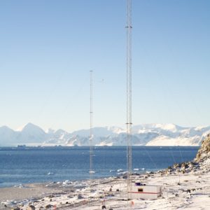 Antennas for MF radar at Rothera