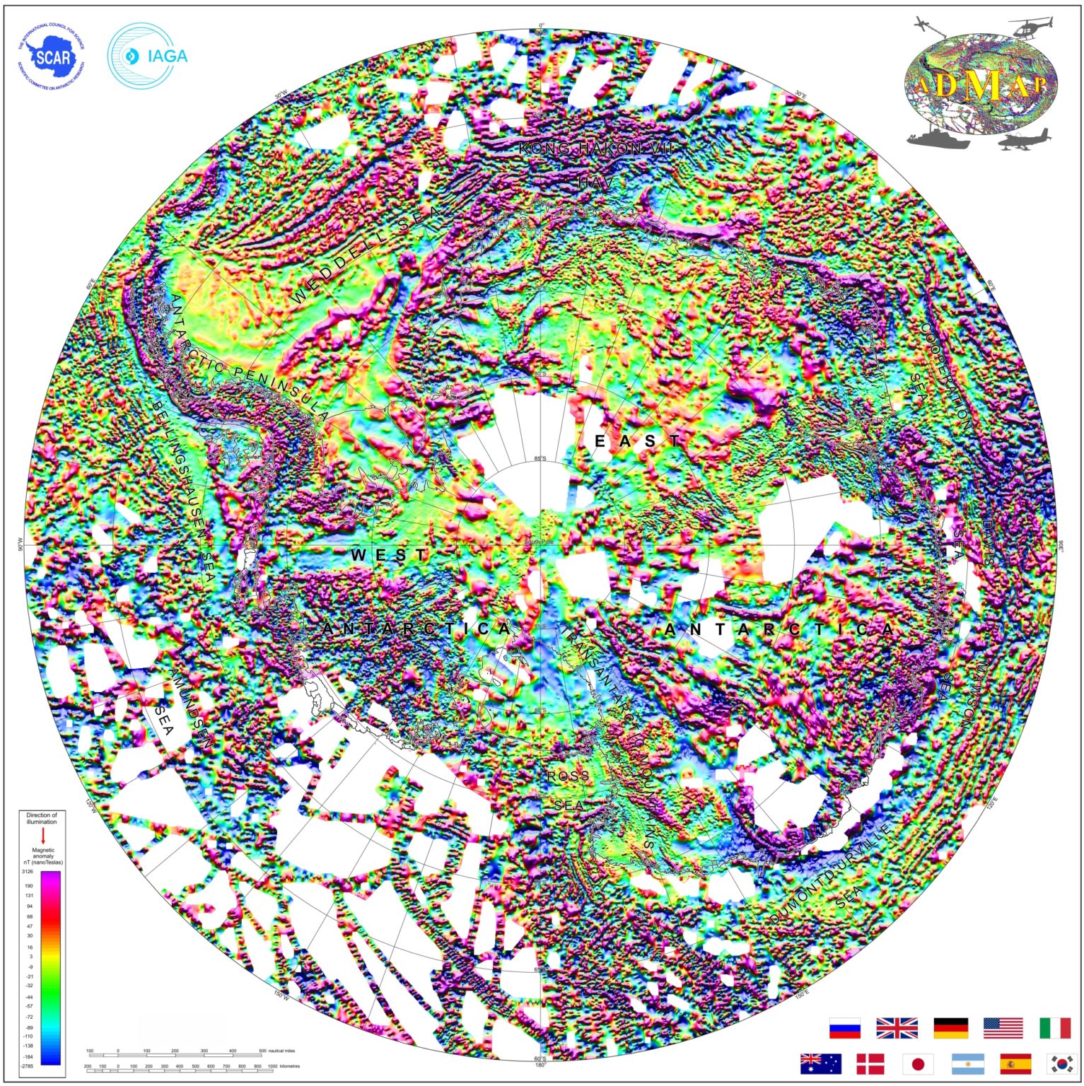 New magnetic anomaly map helps unveil Antarctica - British Antarctic Survey