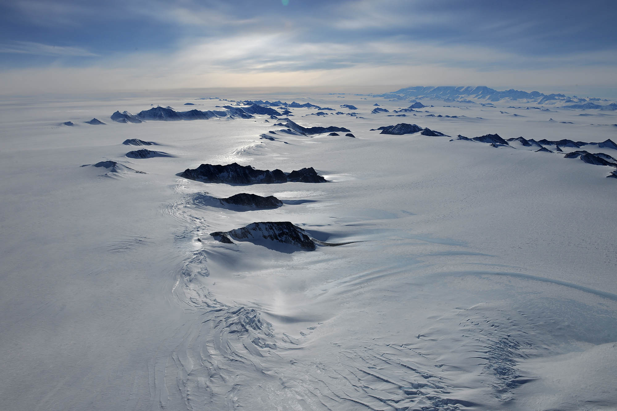 A close up of a snow covered slope