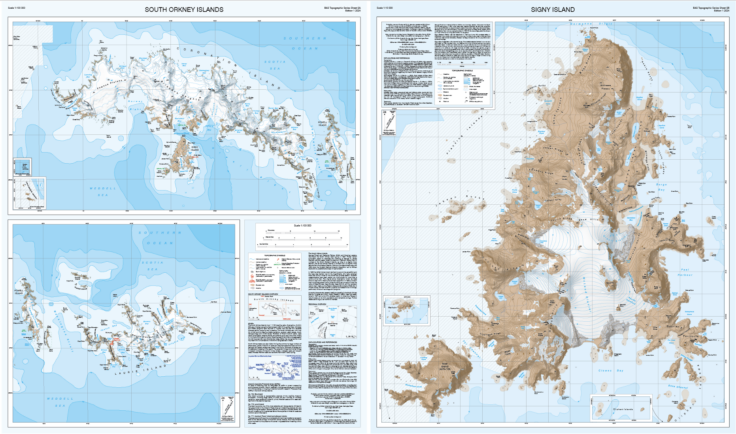 New maps of South Orkney Islands, published by the Mapping and Geographic Information Centre (British Antarctic Survey)